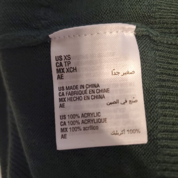 Karen Scott Womens Green Textured Stripe Sweater XS - Picture 9 of 10